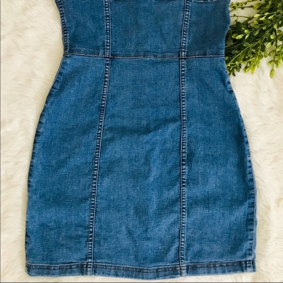 Divided by H&M stretch denim button up mini dress - Picture 4 of 9